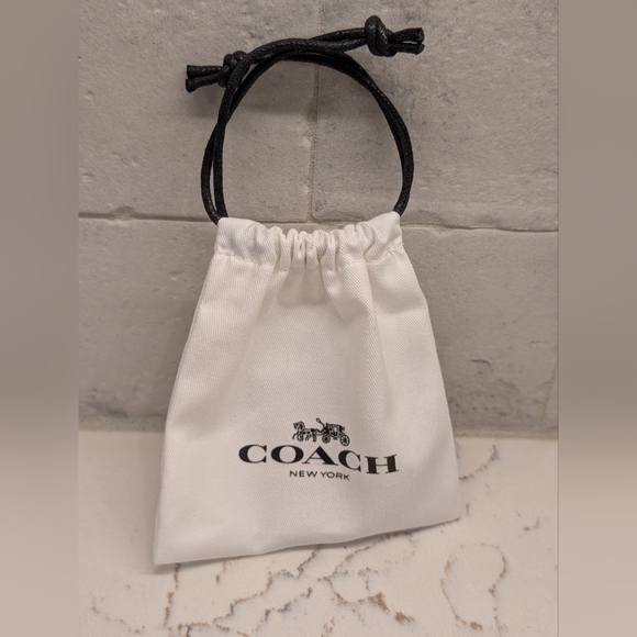 Coach Signature Pave' Cherry Pendant Necklace - NWT - Gold 16-18 Inches Long - Picture 5 of 9